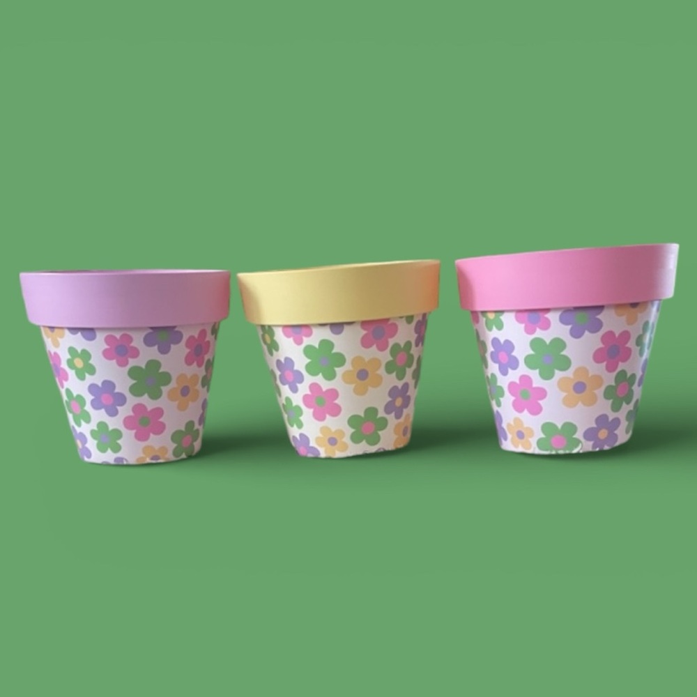 & Other Stories Pink Floral Pot